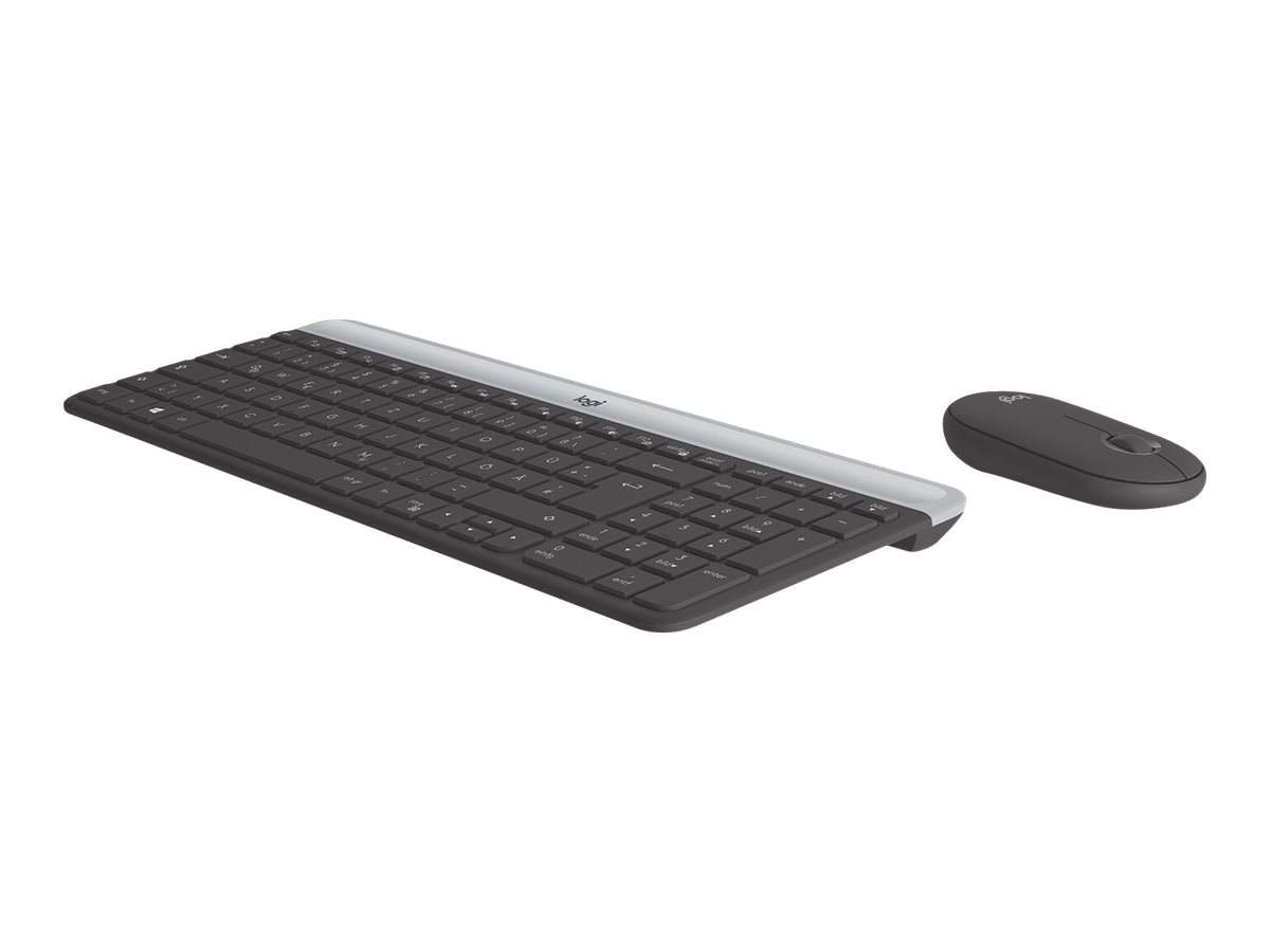 Logitech Slim Wireless Combo MK470 - Tastatur-und-Maus-Set - kabellos - 2.4 GHz - QWERTZ - Deutsch