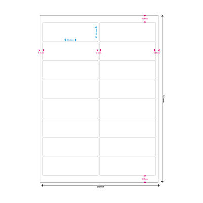MEDIARANGE Permanenter Klebstoff - Mattes Weiß - 99.1 x 33.9 mm 800 Etikett(en) (50 Bogen x 16), Ansicht 3