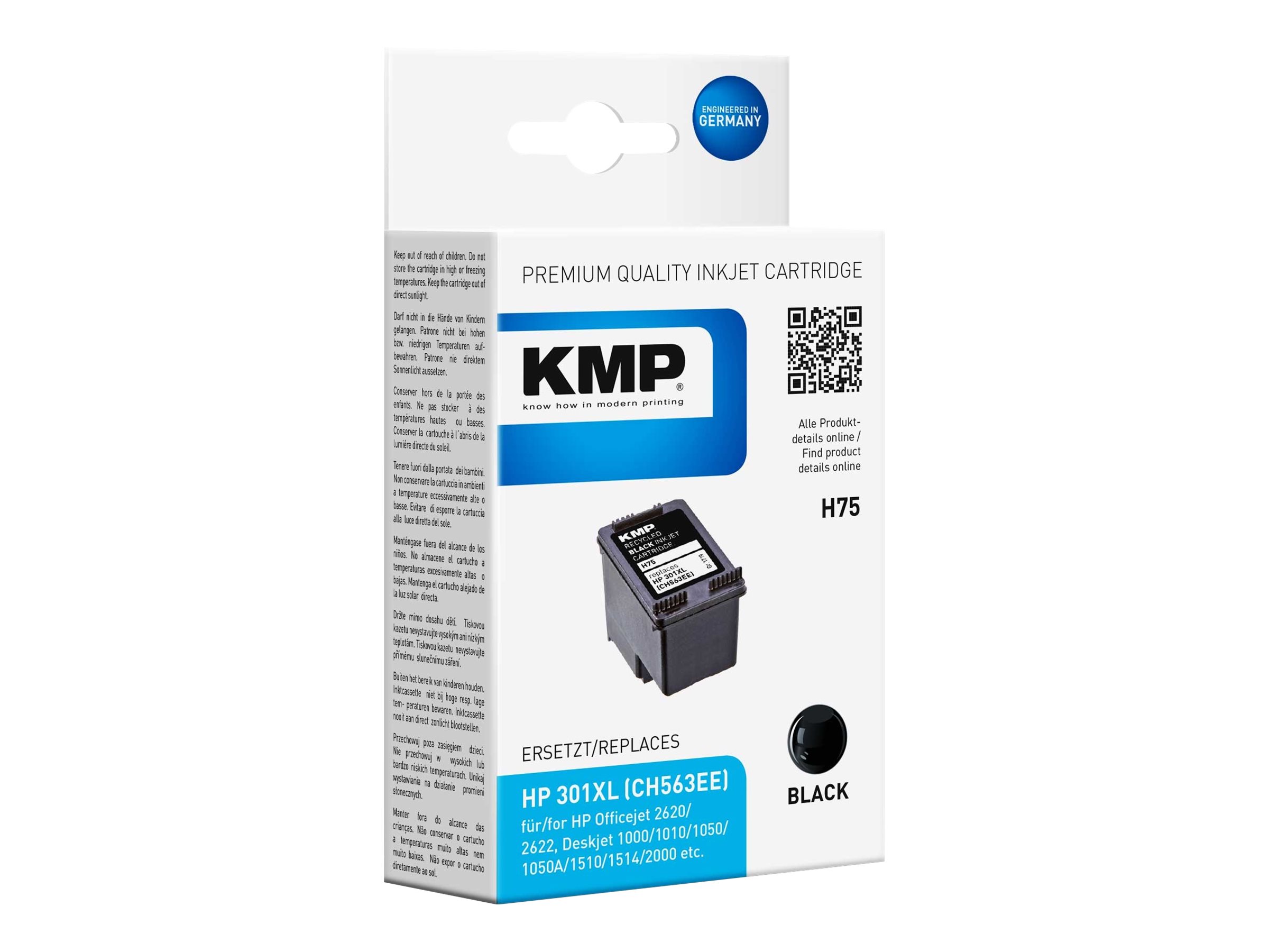 KMP H75 - 8 ml - Schwarz - compatible - Tintenpatrone (1719,4001)