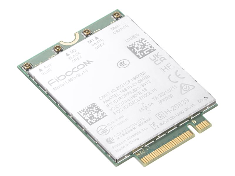 Fibocom L860-GL-16 - Drahtloses Mobilfunkmodem - 4G LTE - M.2 Card - für ThinkPad P16s Gen 1 21BT, 21BU, 21CK, 21CL, T16 Gen 1 21BV, 21BW, 21CH, 21CJ