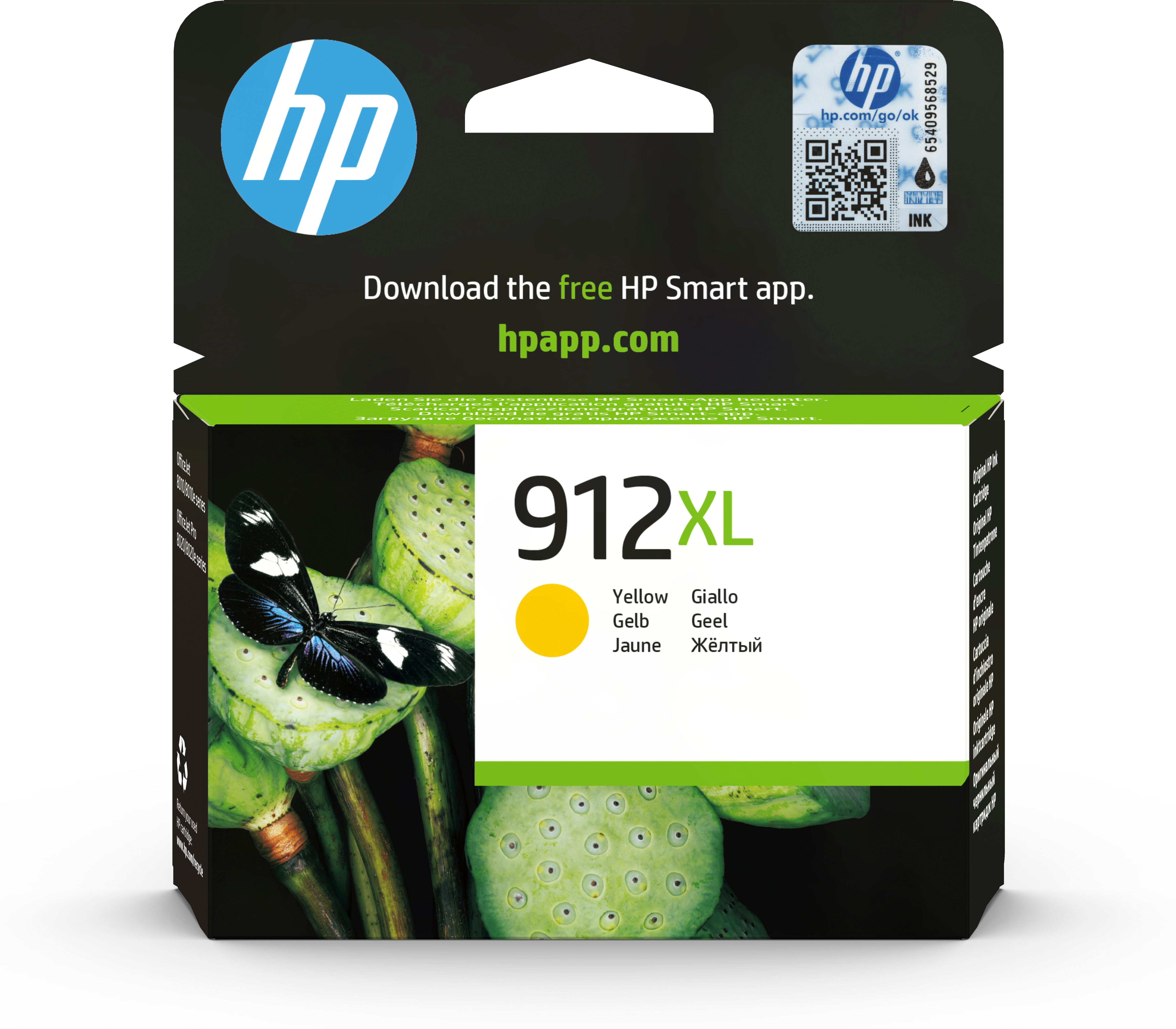 HP 912XL Gelb Original Druckerpatrone mit hoher Reichweite, Hohe (XL-) Ausbeute, Gelb, Tinte auf Pigmentbasis, 9,9 ml, 1 Stück(e), 825 Seiten