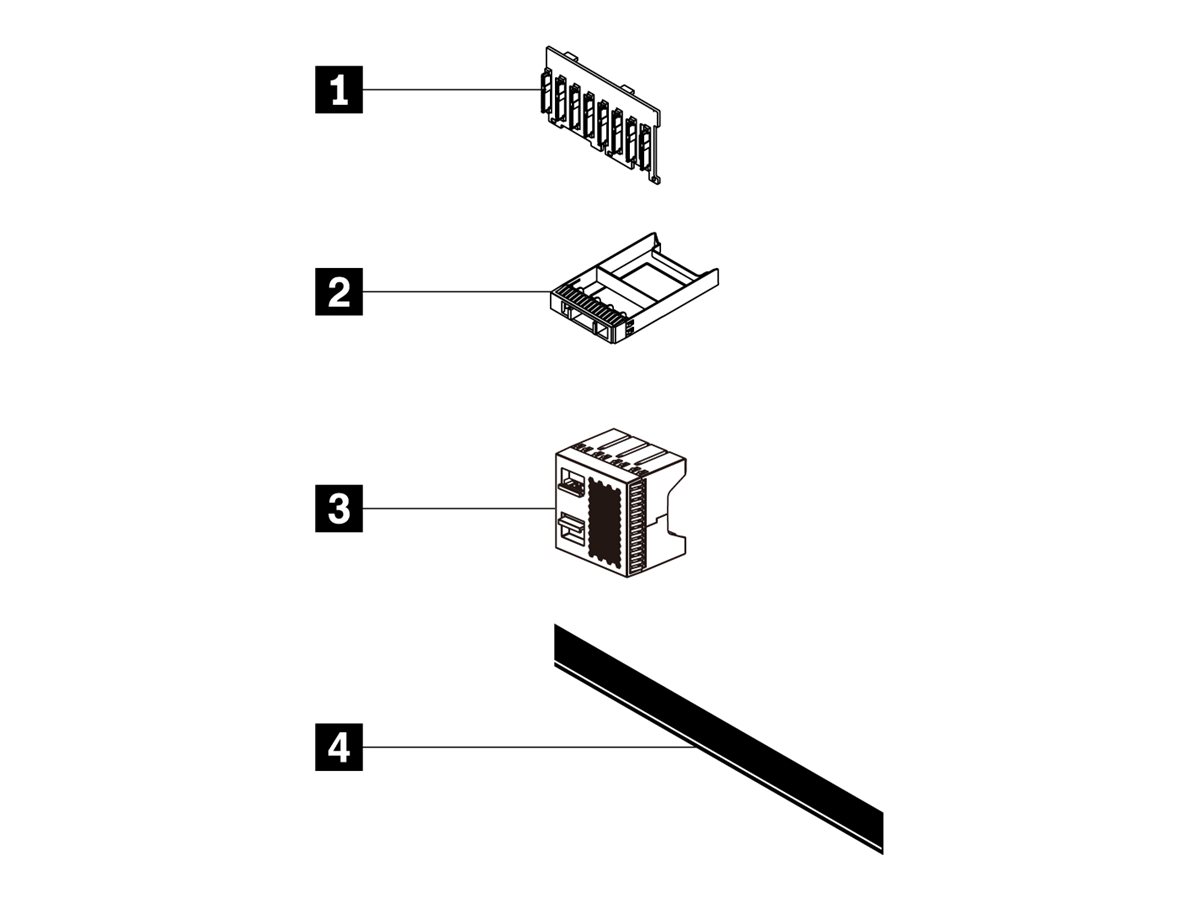 Lenovo Server 8 x 25 NVMe Backplane-Kit