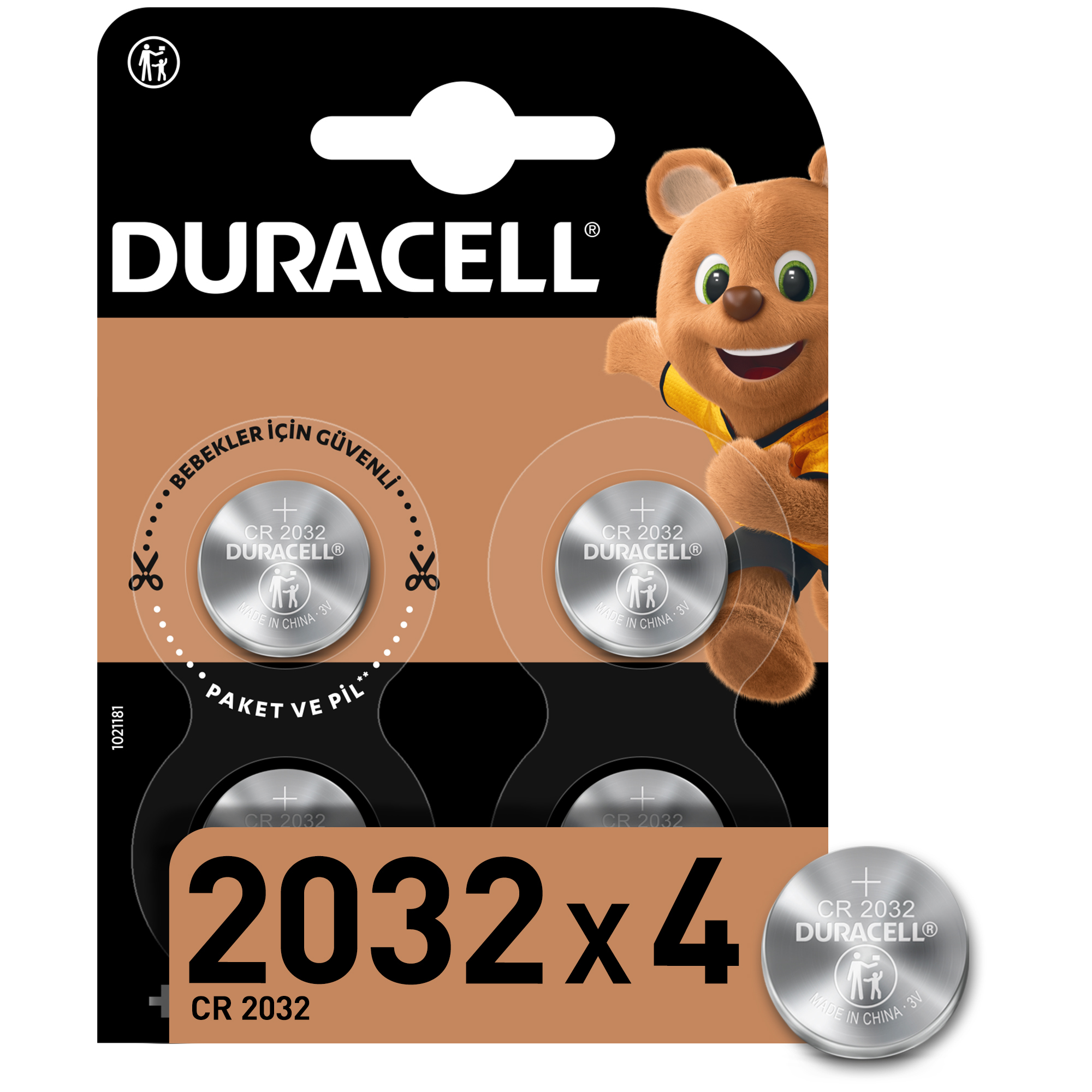 Duracell 2032 - Batterie 4 x CR2032 - Li - 220, Ansicht 3