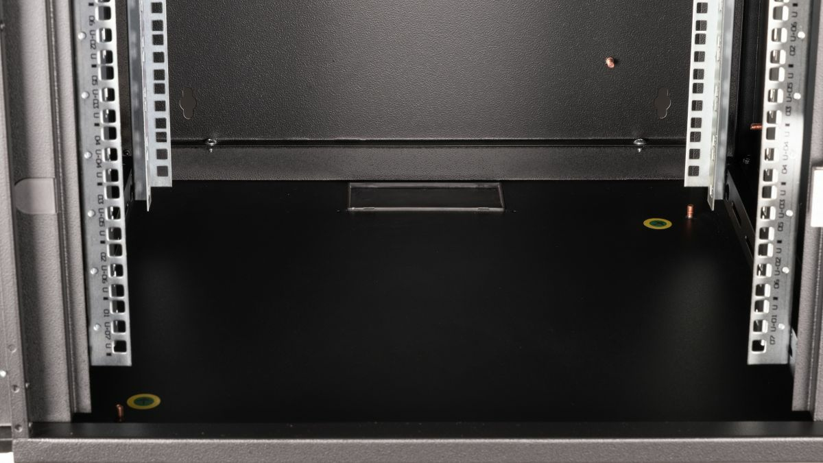 Equip Pro Mount - Schrank Netzwerkschrank - 600x600 mm, mit Glastür, abnehmbare Paneele - Tiefschwarz (RAL 9005), Ansicht 4