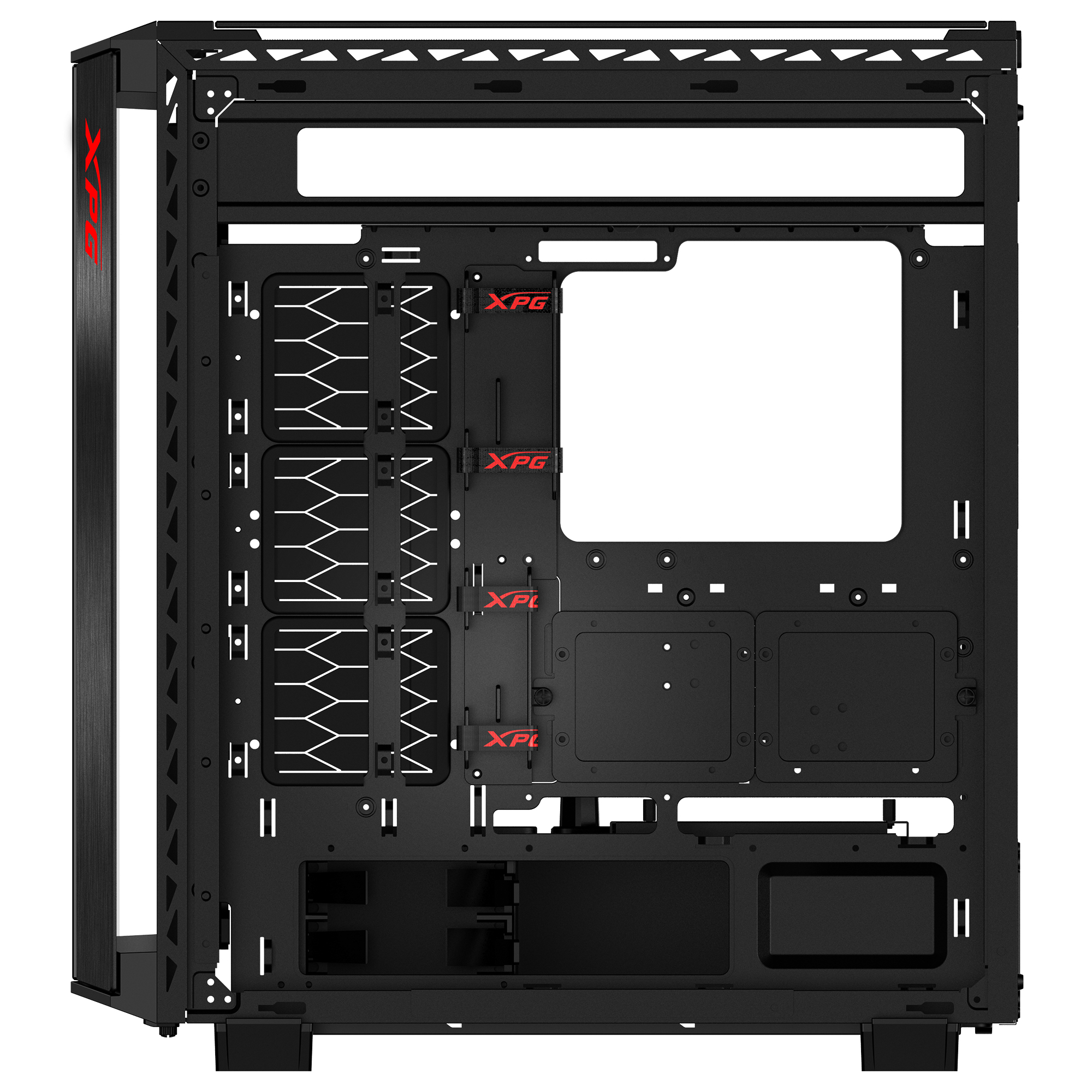 XPG Geh BATTLECRUISER II E-ATX Midi Tower schwarz retail - Midi/Minitower - ATX, Ansicht 3