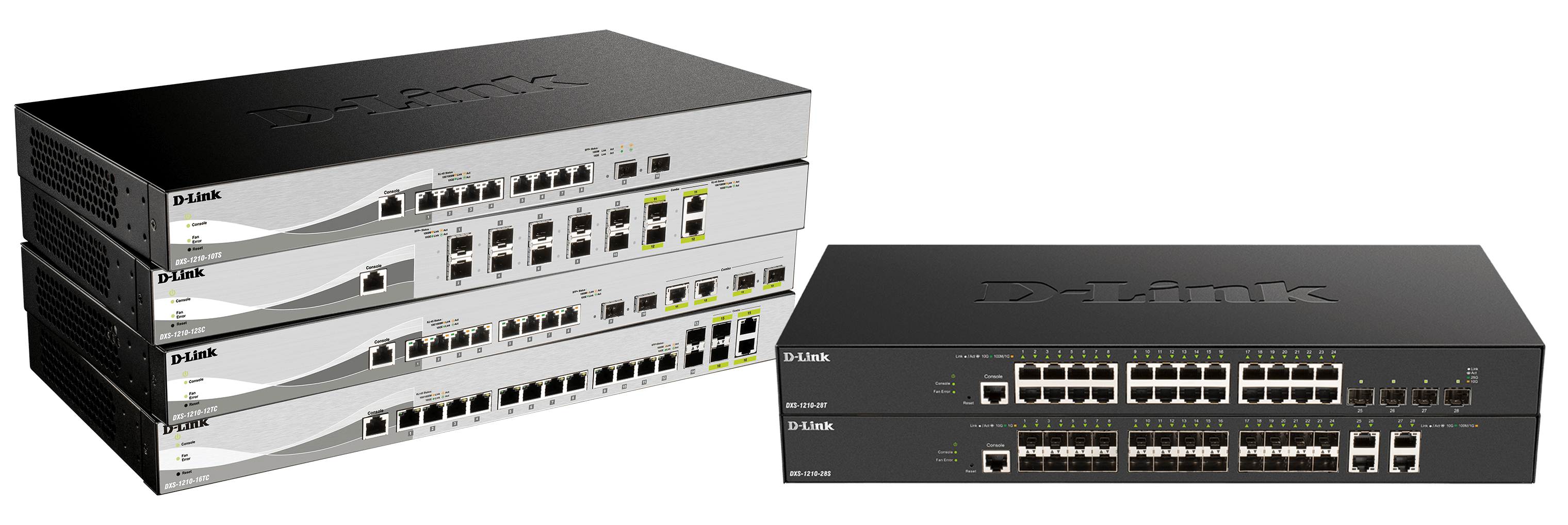 D-Link DXS 1210-16TC - Switch - Smart - 12 x 10GBase-T + 2 x SFP+ + 2 x C 10 G-Bit SFP+, Ansicht 2