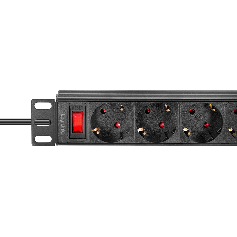 LogiLink Steckdosenleiste 4-fach mit Schalter 10 1HE 2m - Steckdosenleiste, Ansicht 4