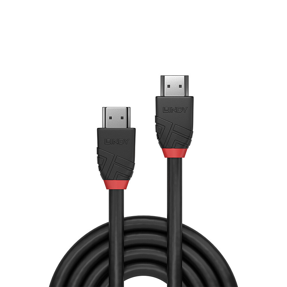 Lindy Black Line - Standard - HDMI-Kabel - HDMI männlich zu HDMI männlich - 15 m - Dreifachisolierung - Schwarz - rund, Ansicht 4