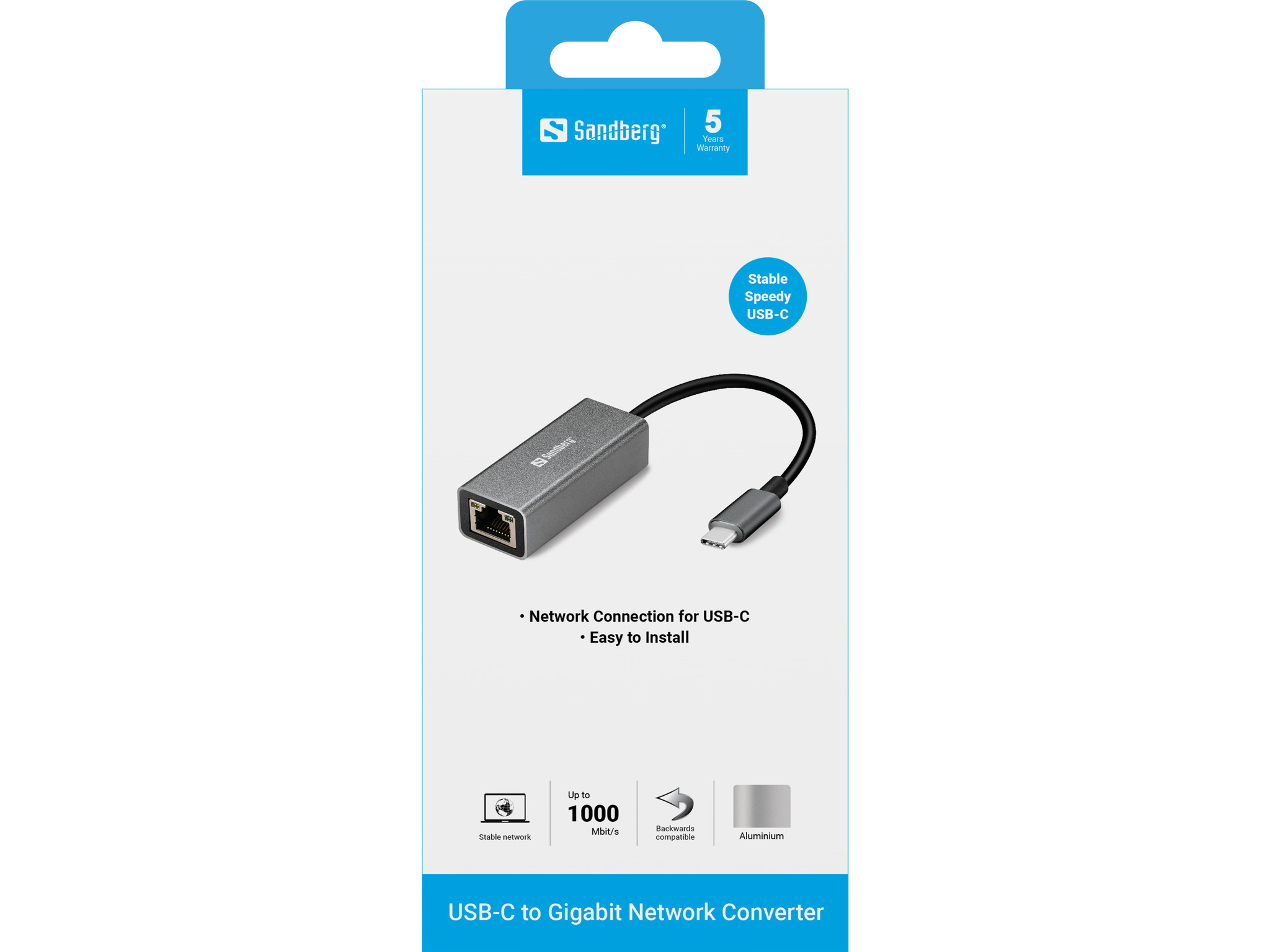 SANDBERG USB-C to Network Converter - Netzwerkadapter, Ansicht 3