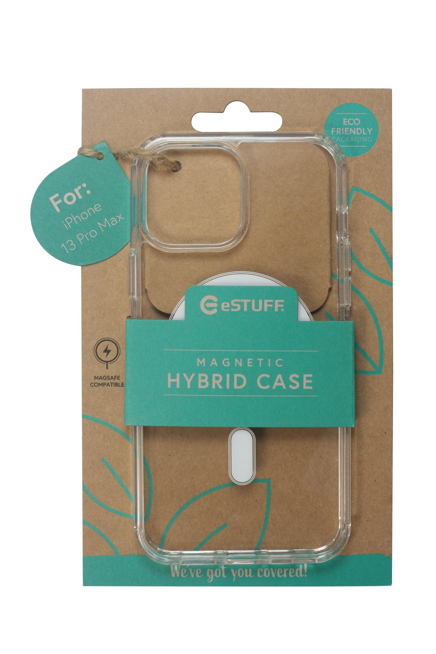 eSTUFF Hintere Abdeckung für Mobiltelefon - kompatibel mit MagSafe - Thermoplastisches Polyurethan (TPU), Ansicht 2