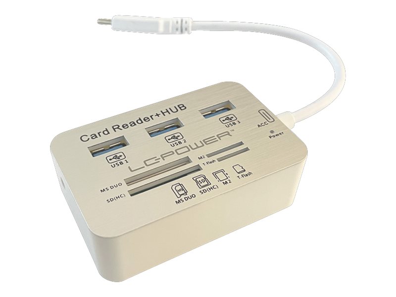 LC-Power LC-HUB-C-CR - Hub - 3 x SuperSpeed USB
