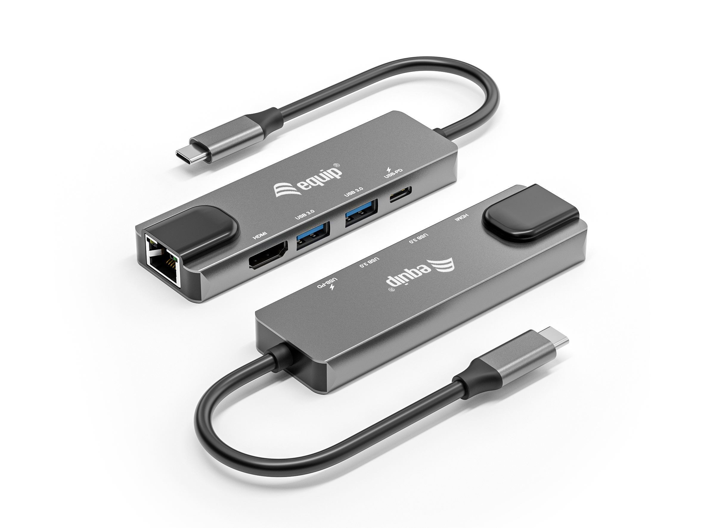 Equip Dock USB-C->HDMI Gigabit LAN 2xUSB3.0.100WPD 0.25m, Ansicht 3