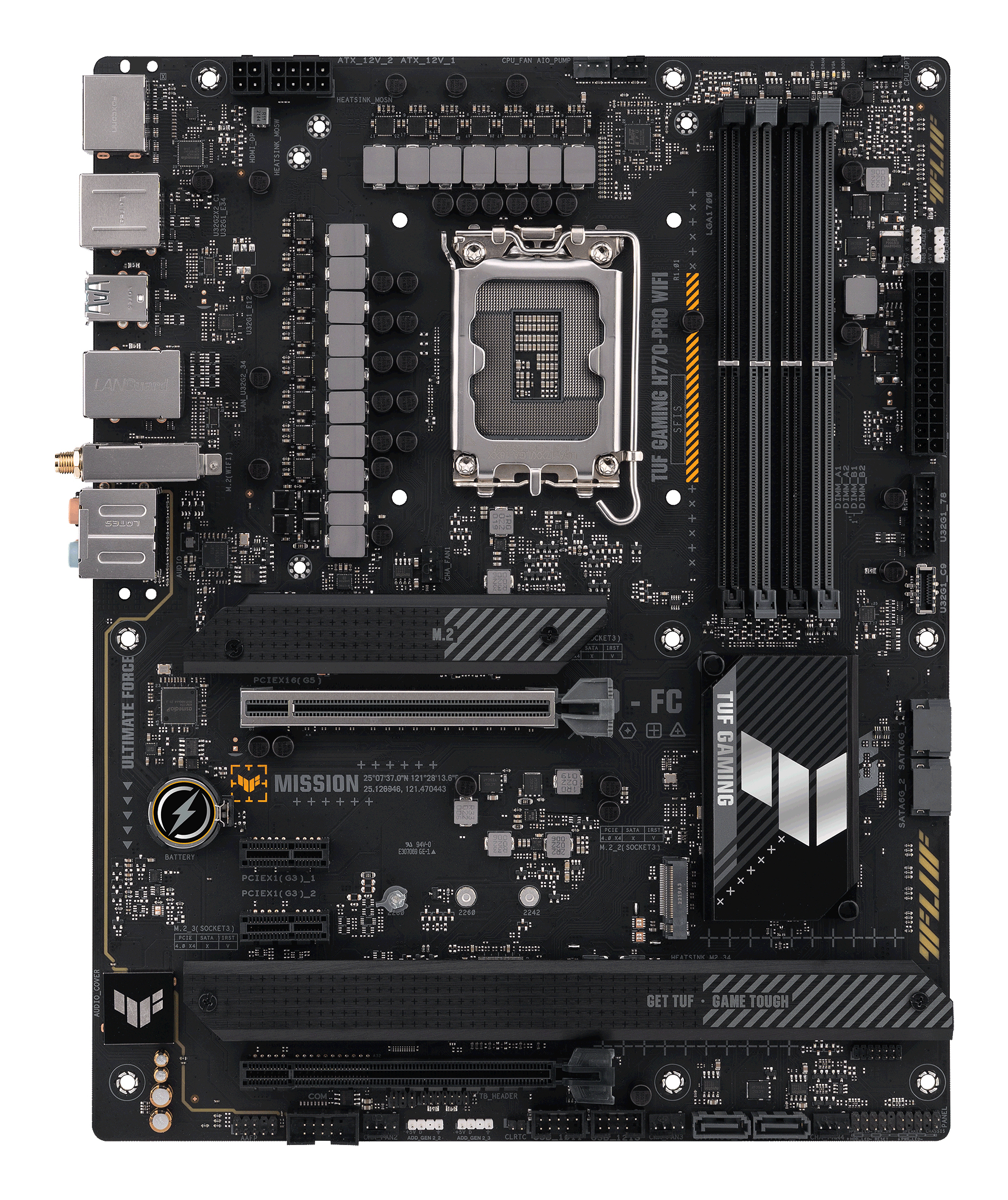 ASUS TUF GAMING H770-PRO WIFI - Motherboard - ATX - LGA1700-Sockel - H770 Chipsatz - USB 3.2 Gen 1, USB 3.2 Gen 2, Ansicht 4
