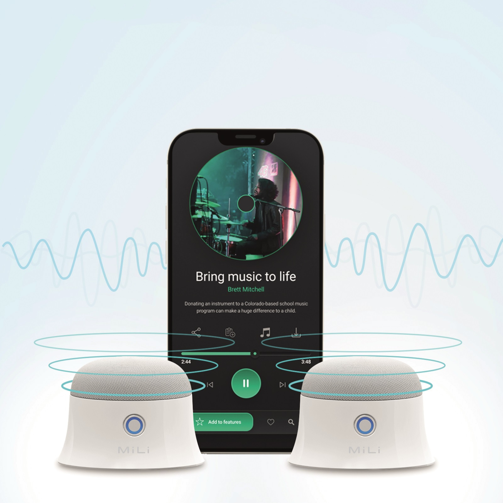 Ultron Mag Soundmate magnetic BT Speaker 2 Stück white, Ansicht 3