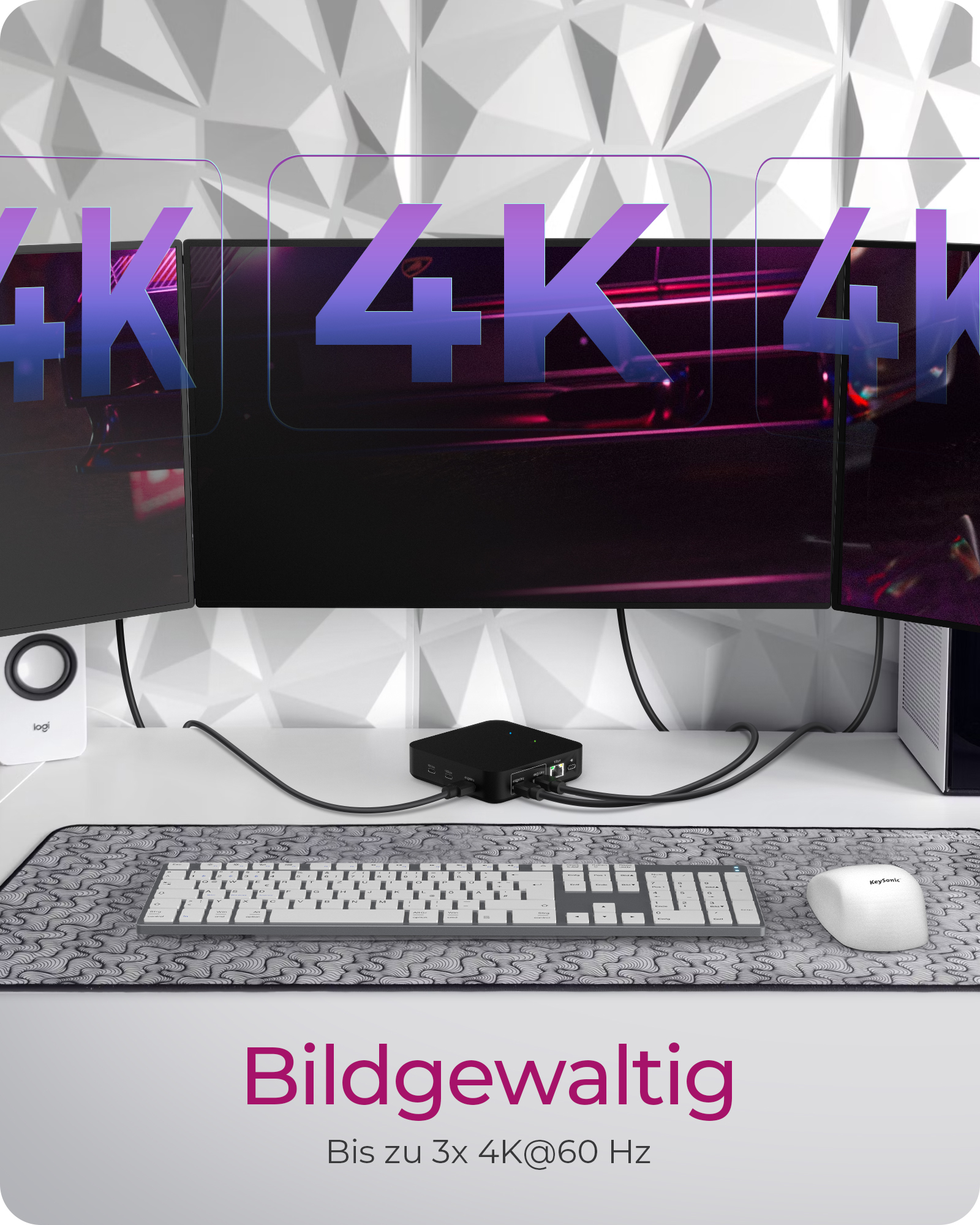 ICY BOX NB Acc Docking DK4090-C 12in1 USB-C, Ansicht 2
