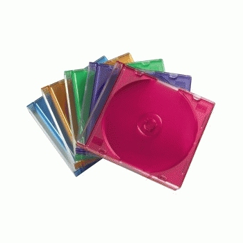 Hama Slim Jewel Case für Speicher-CD - Kapazität: 1 CD - durchsichtig blau, durchsichtig grün... (Packung mit 25), Ansicht 4