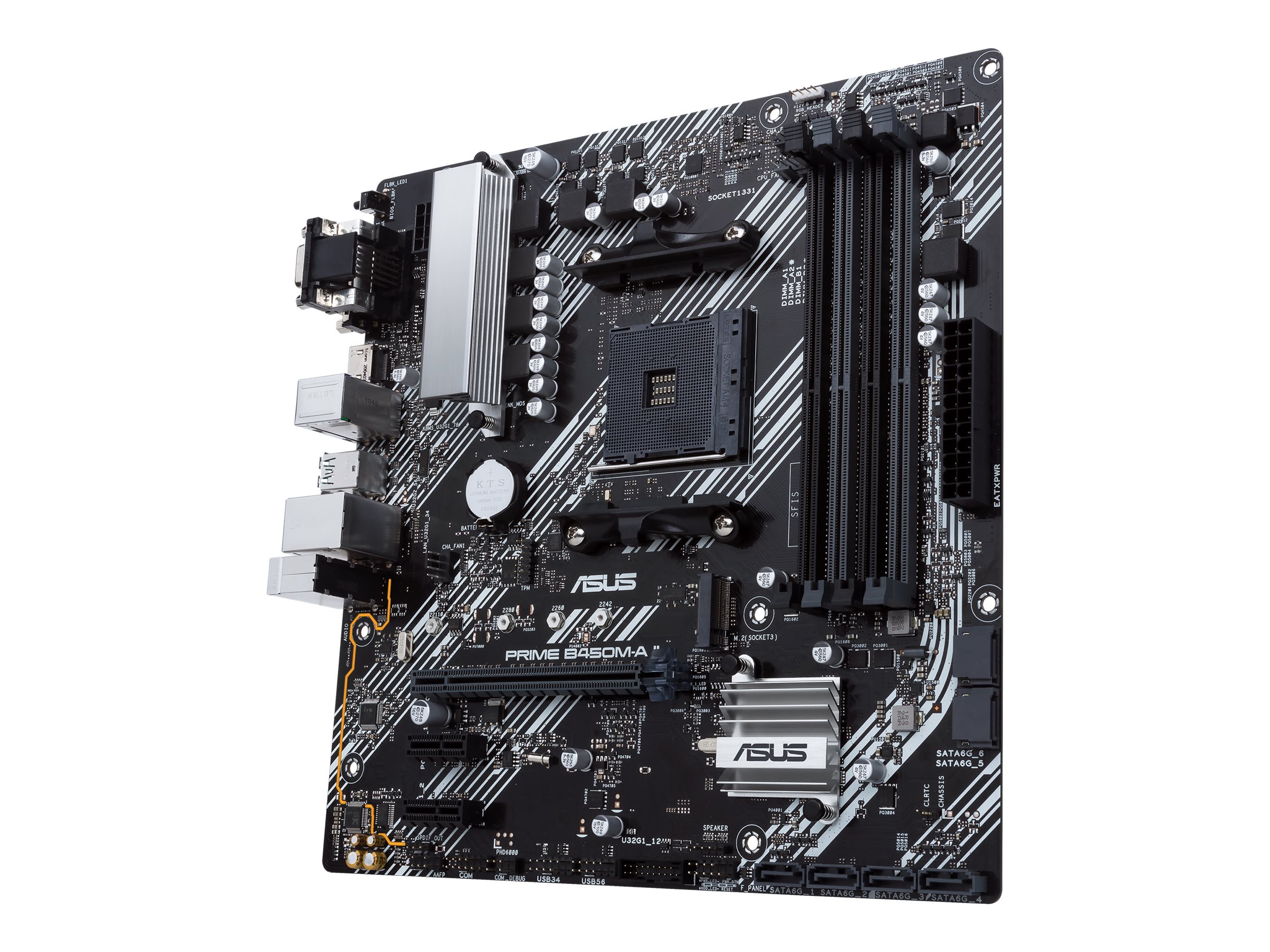 ASUS PRIME B450M-A II - Motherboard - micro ATX - Socket AM4 - AMD B450 Chipsatz - USB 3.2 Gen 1 USB 3.2 Gen 2 - Gigabit LAN - Onboard-Grafik (CPU erforderlich)