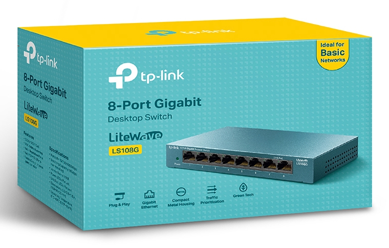 TP-LINK LiteWave LS108G - Switch - unmanaged, Ansicht 2