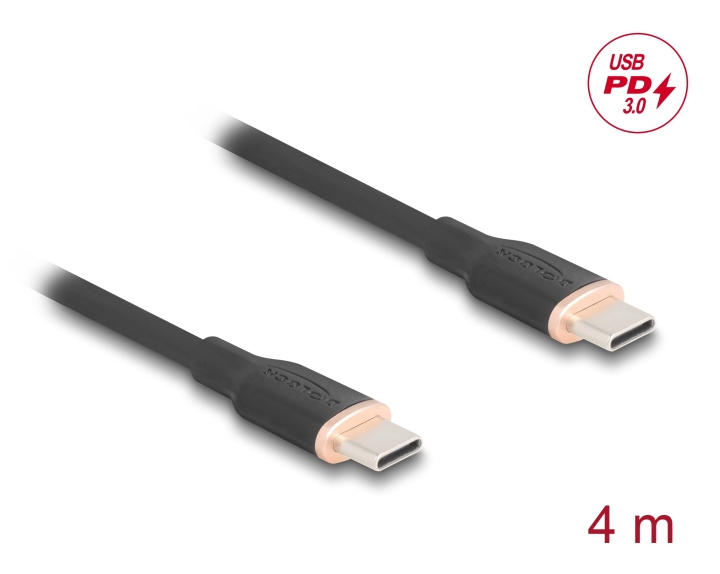 Delock USB 2.0 Kabel Type-C Stecker zu PD 3.0 60 W 4 m schwarz - Kabel - Digital/Daten, Ansicht 2