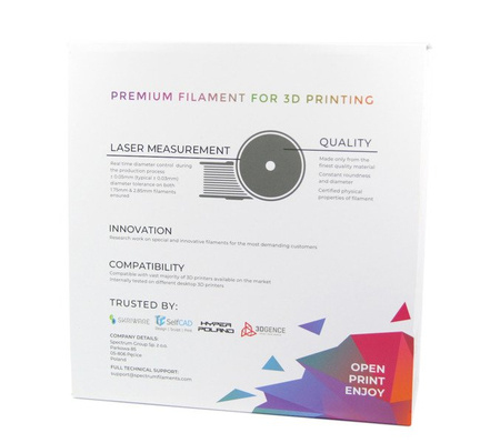 Spectrum Filaments 3D Filament ABS Smart 1.75mm Deep Black Schwarz 1kg, Ansicht 2