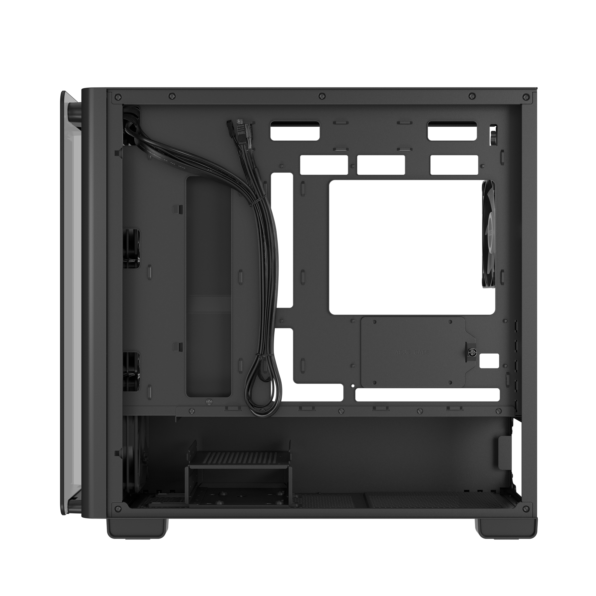 ASUS A23 PLUS - microATX - Seitenteil mit Fenster (gehärtetes Glas) - Schwarz, Ansicht 4