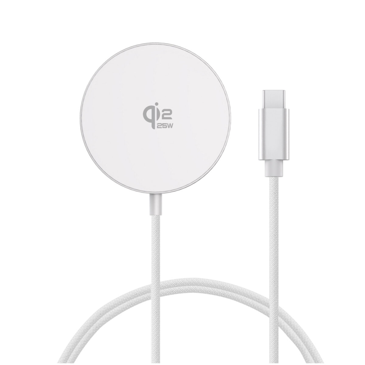 4smarts Kabelloses Lade-Set Qi2/MagSafe-kompa weiß 541708, Ansicht 2