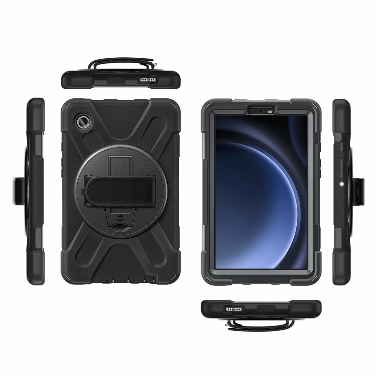 4smarts GRIP - Hintere Abdeckung für Tablet - widerstandsfähig - Polycarbonat, Thermoplastisches Polyurethan (TPU), Ansicht 4