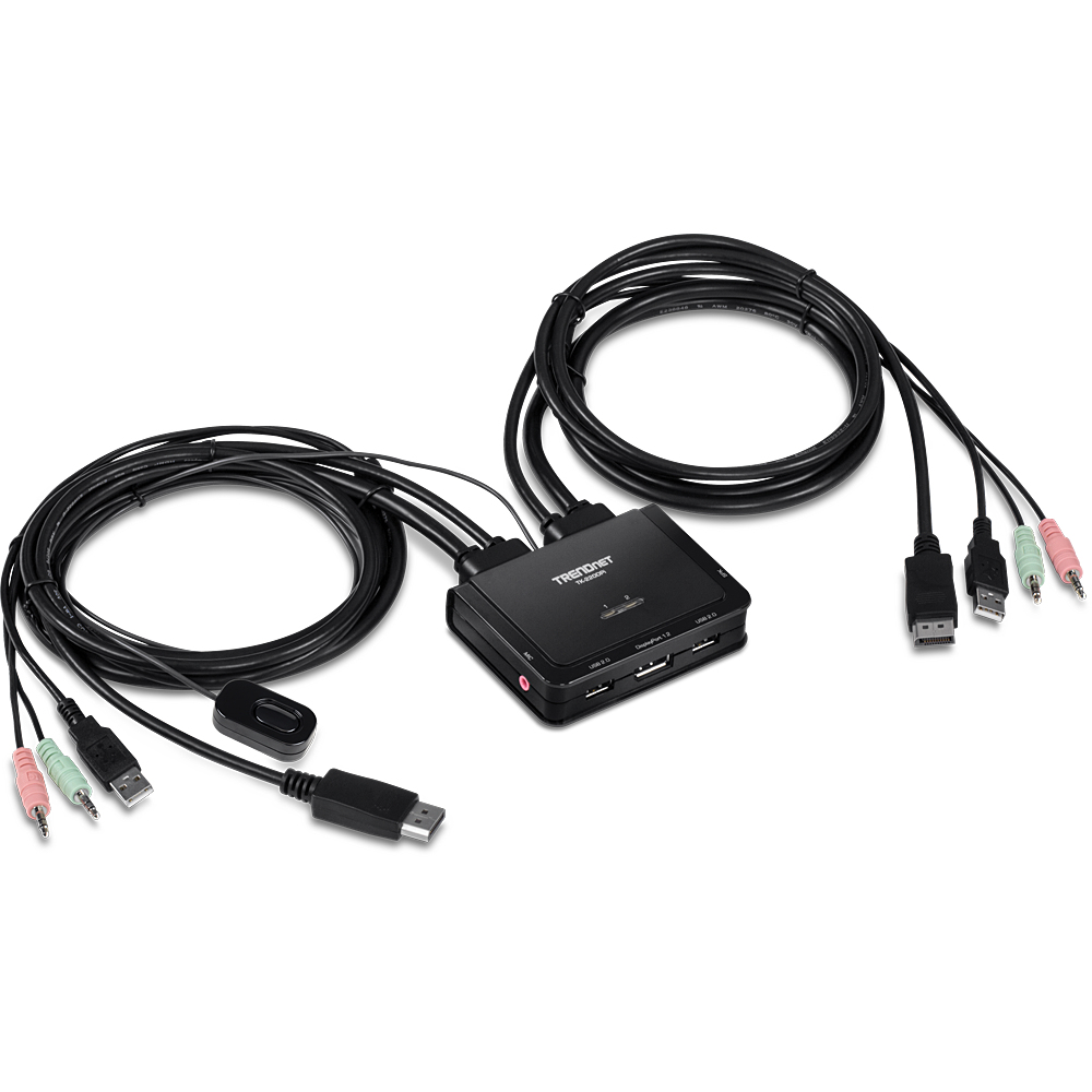 TRENDnet TK 220DPI - KVM-/Audio-Switch - 2 x KVM/Audio, Ansicht 2