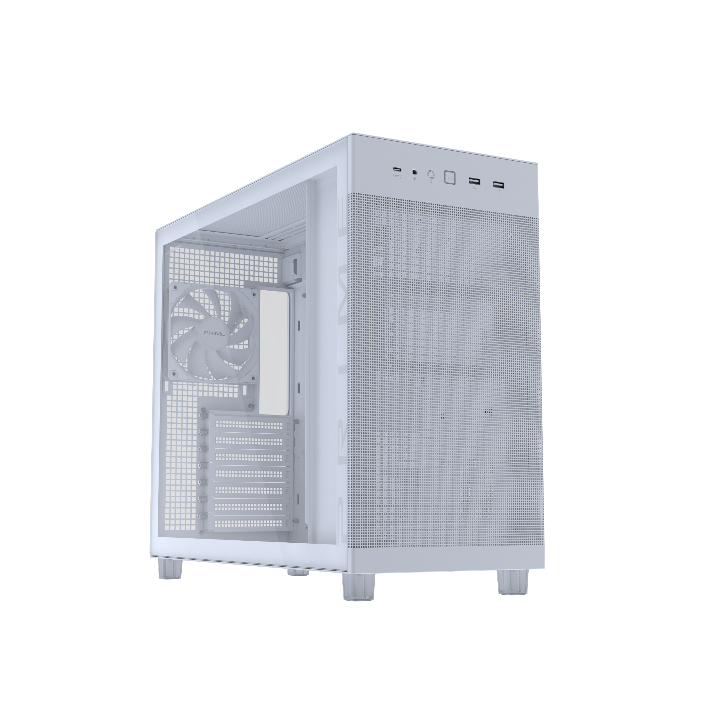 ASUS Prime Ap303 Tg White - Midi/Minitower - ATX, Ansicht 2