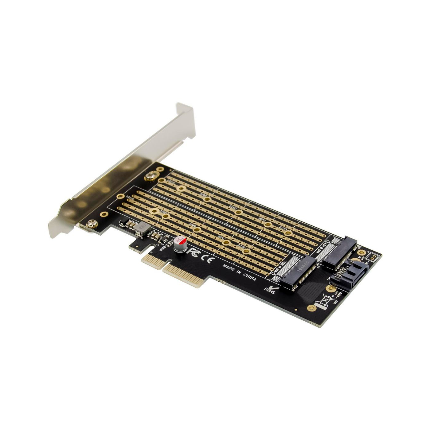 MicroConnect MC-PCIE-X4M2 - PCIe - M.2 - PCIe 3.0 - Schwarz - Server - Passiv, Ansicht 3