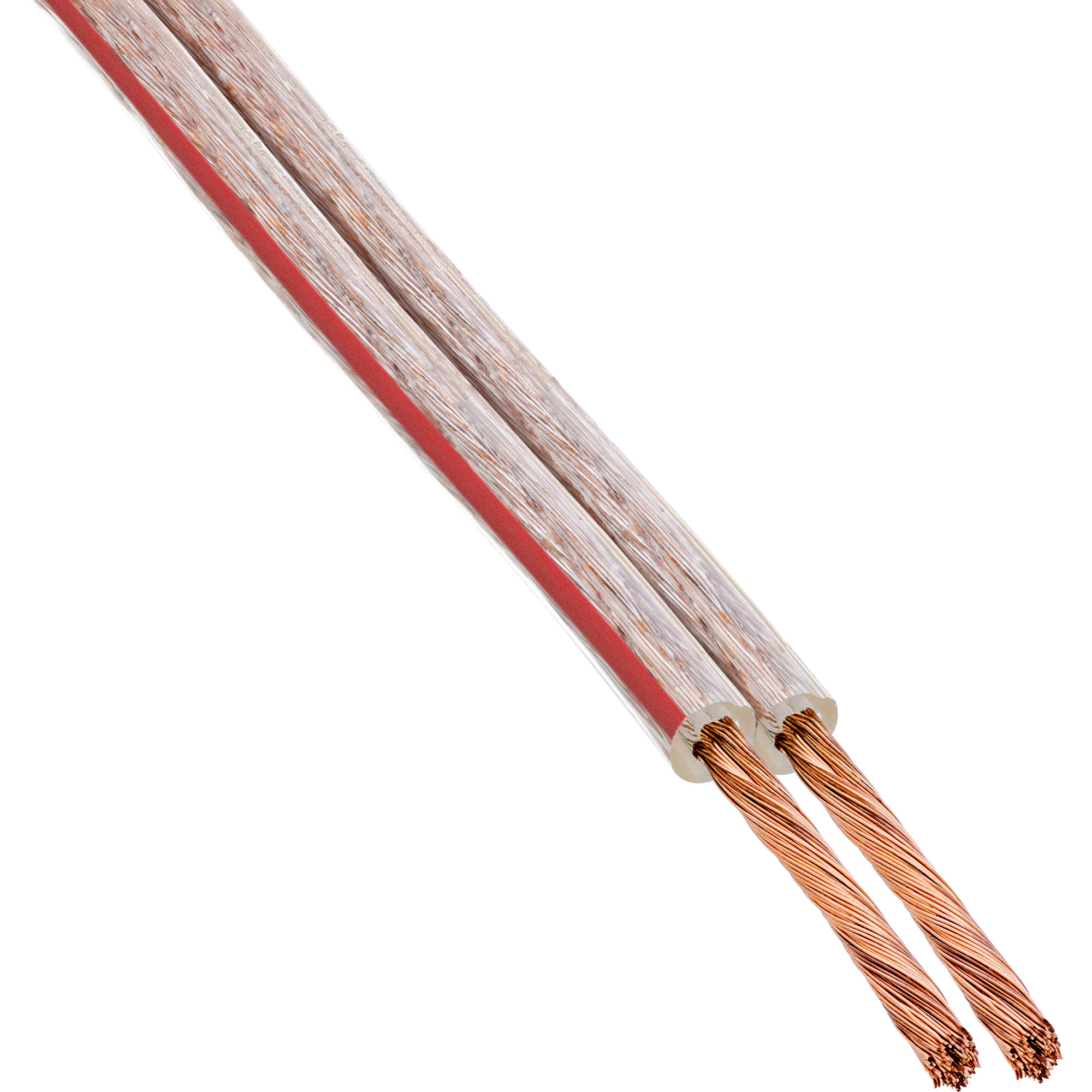 InLine Lautsprecherkabel - 2x 25mm² - CCA - transparent - 100m