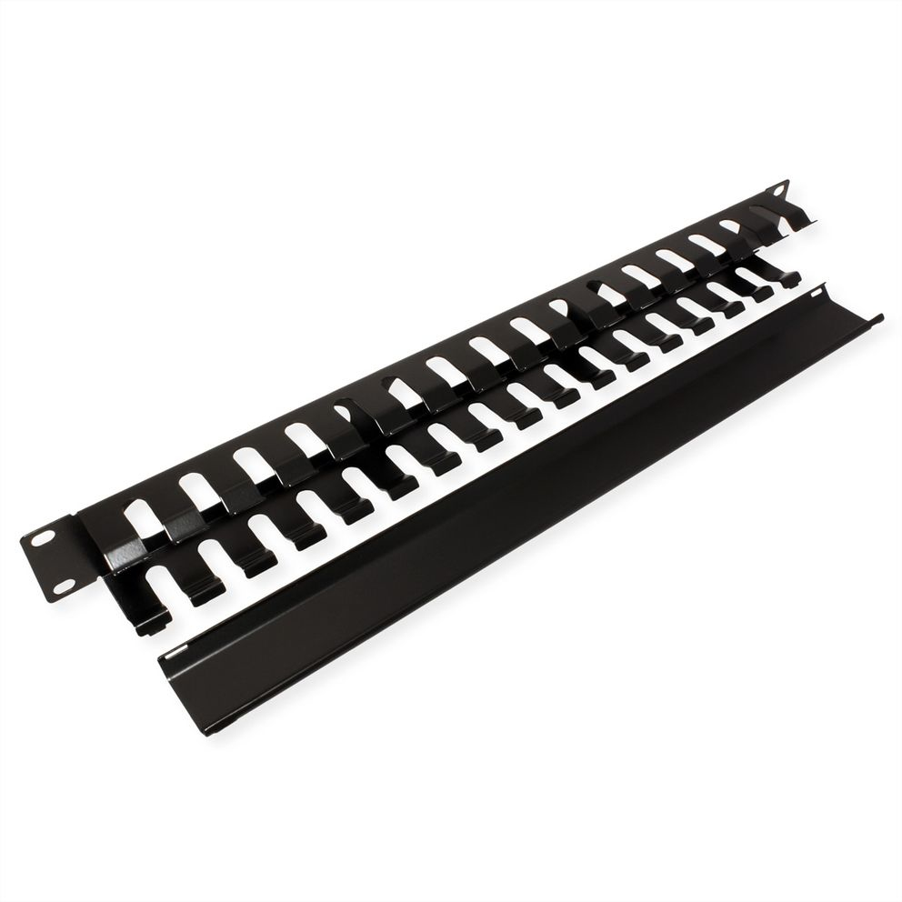 VALUE Kabelmanagement - Vorderseite - Schwarz, RAL 9005 - 1U - 48.3 cm (19), Ansicht 2