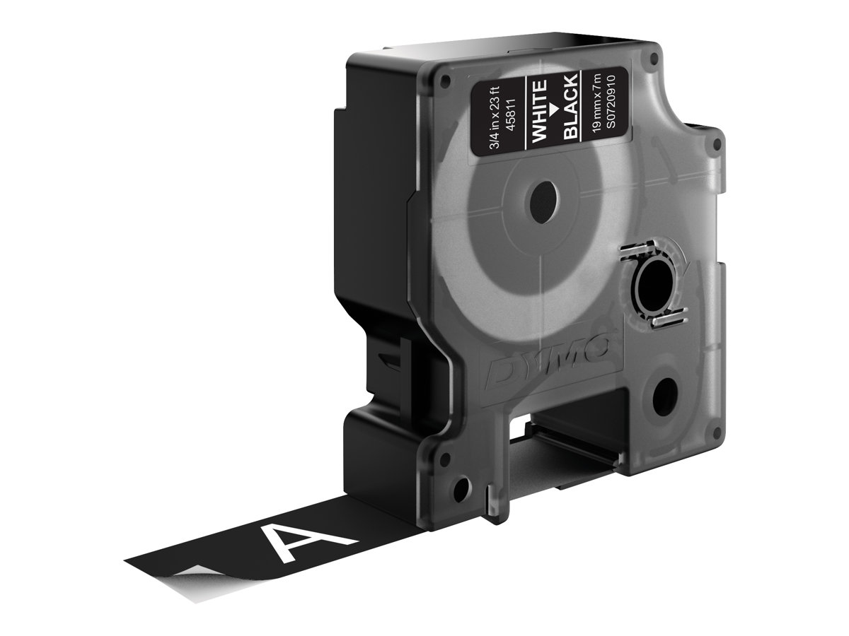 Dymo D1 - Selbstklebend - Weiß auf Schwarz - Rolle (1,9 cm x 7 m), Ansicht 2
