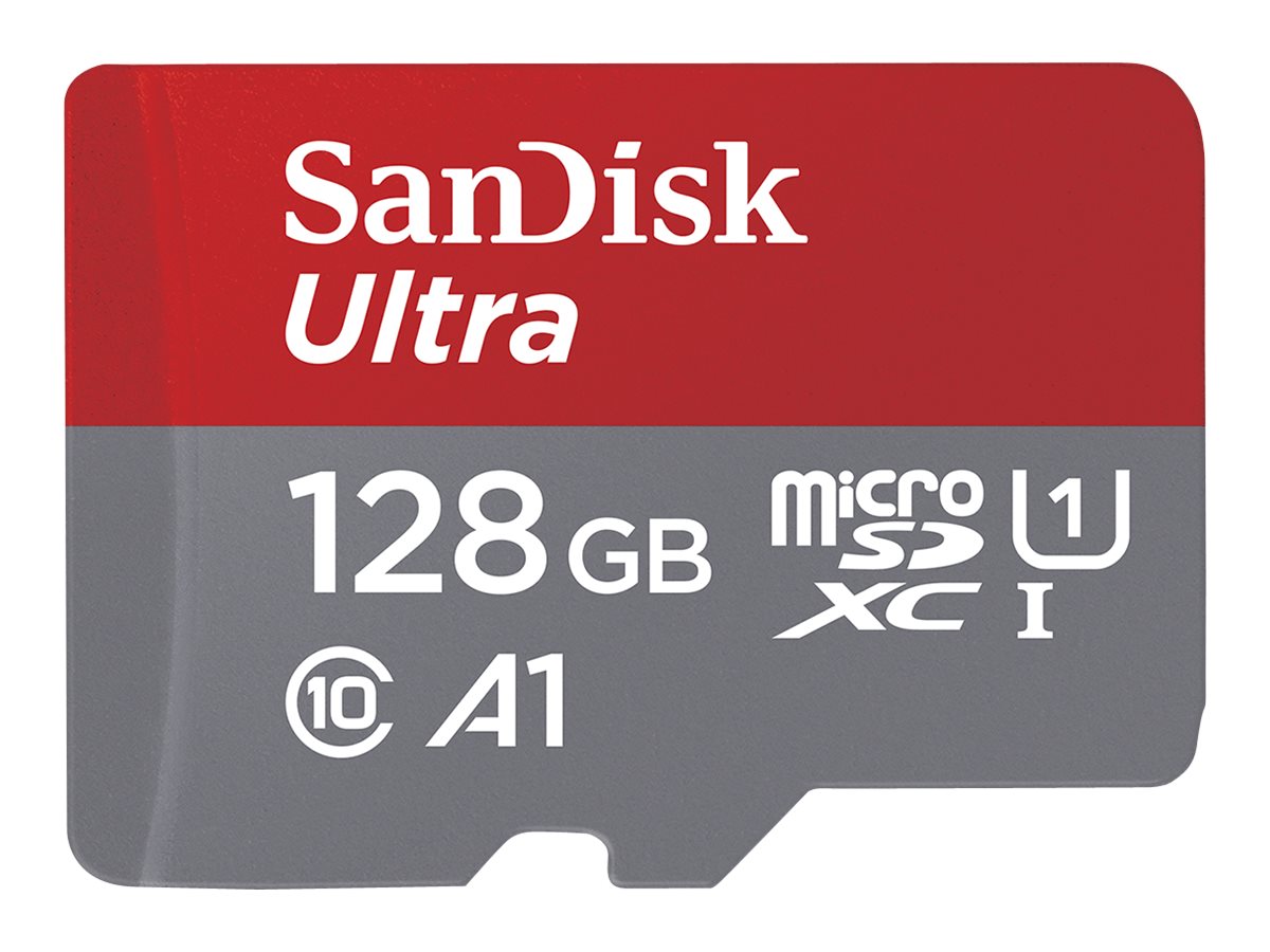 SanDisk Ultra - Flash-Speicherkarte - 128 GB - A1 / UHS Class 1 / Class10 - microSDXC UHS-I