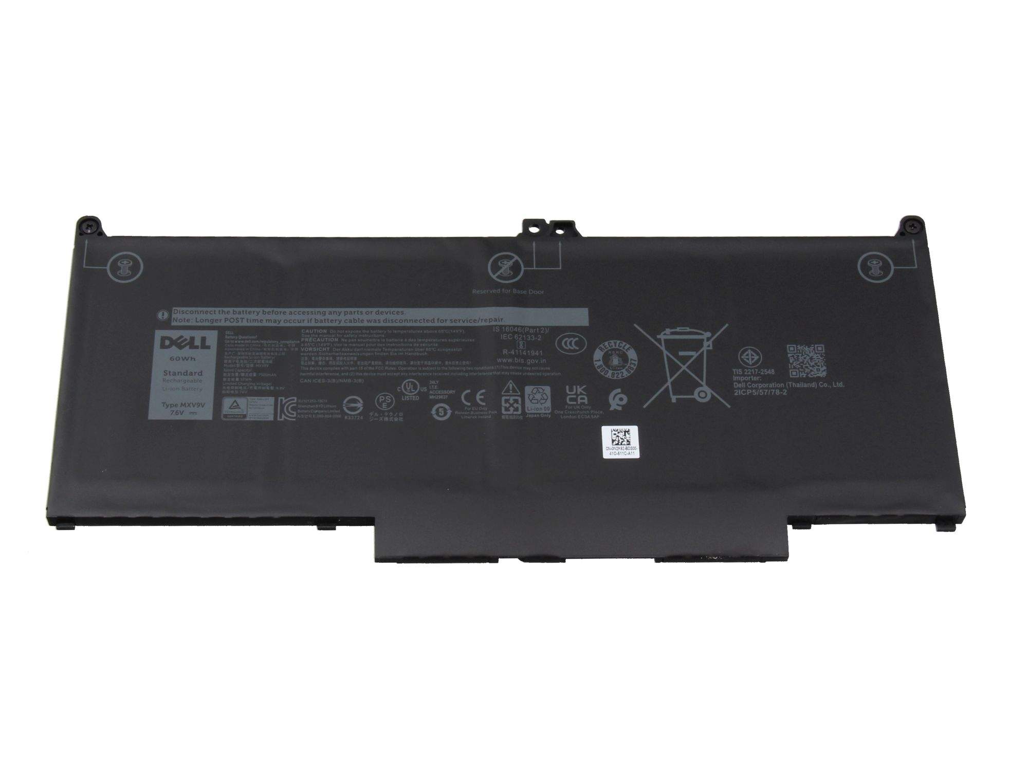 Dell  Laptop-Batterie - Lithium-Ionen - 4 Zellen, Ansicht 2