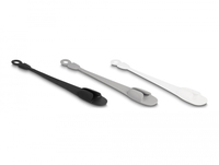 Delock Kabelhalter - mit Band selbstklebend - Tisch montierbar Oberfläche montierbar geeignet für Wandmontage - Grau Schwarz weiß (Packung mit 3)