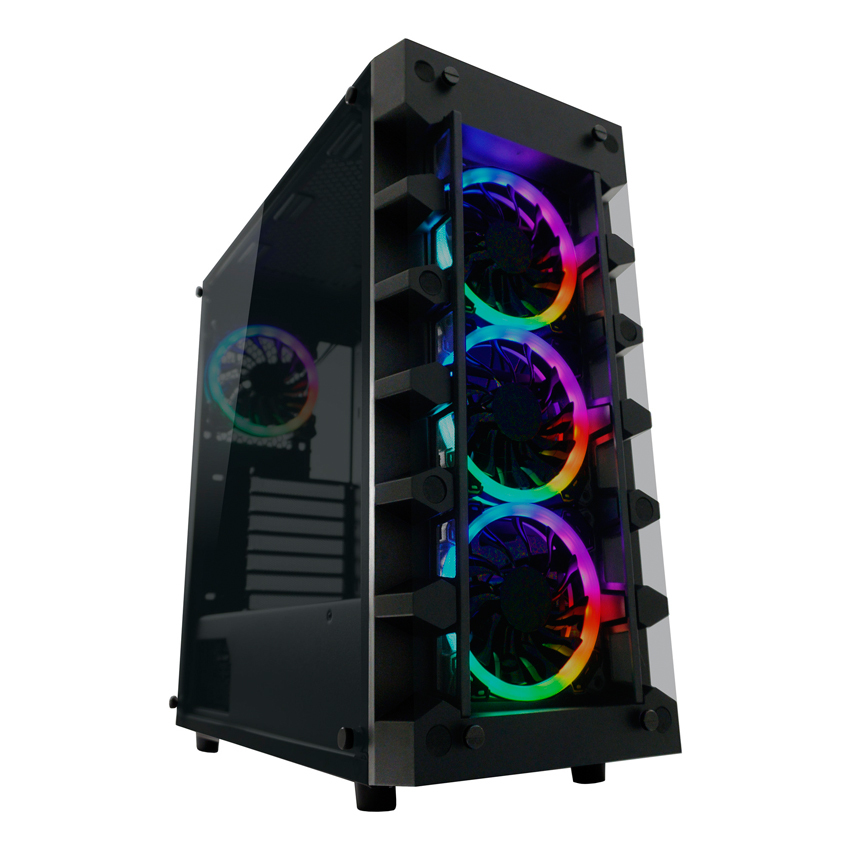 LC-Power Gaming 709B Solar_System_X - Tower - ATX - Seitenteil mit Fenster (gehärtetes Glas), Ansicht 2