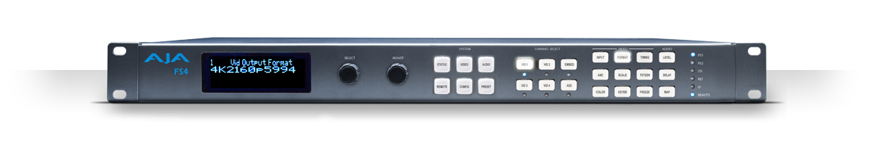 AJA FS4 - Aktiver Videokonverter - Grau - 4096 x 2160 - - - 525i - 625i - 720p - 1080i - 1080p - 2160p - BNC - BNC, Ansicht 2