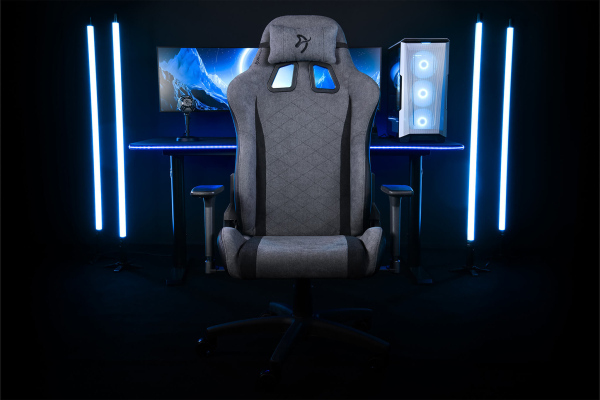 Arozzi Gaming Stuhl Avanti Ash SoftFabric, 120 kg, Gepolsterter Sitz, Gepolsterte Rückenlehne, Ansicht 2