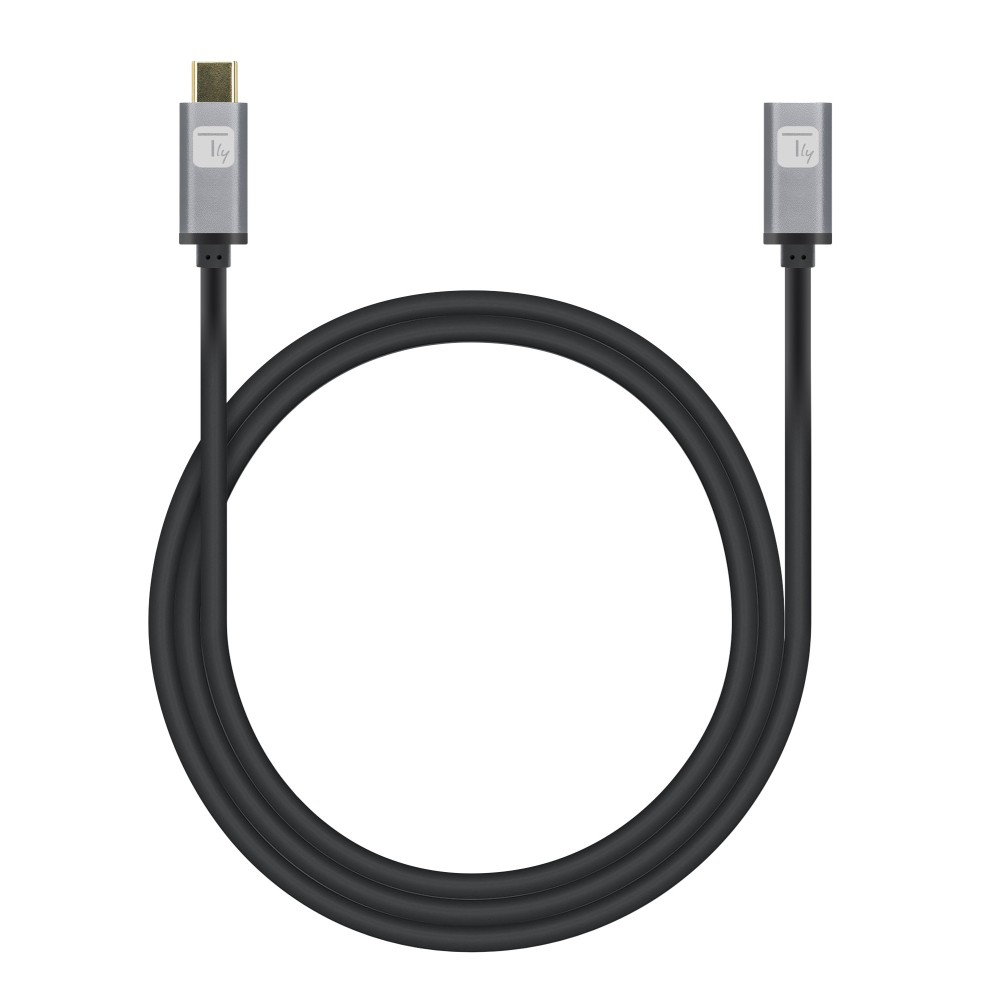 Techly USB3.2 Gen.2 Kabel Stecker Typ-C - Buchse USB Schwarz 1 m - Kabel - Digital/Daten, Ansicht 4