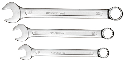 Gedore R09105017 - 8,15,22 mm - 7/8,11/32,19/32" - Edelstahl - Chrom-Vanadium-Stahl - Chrom - Satin von LumaTech