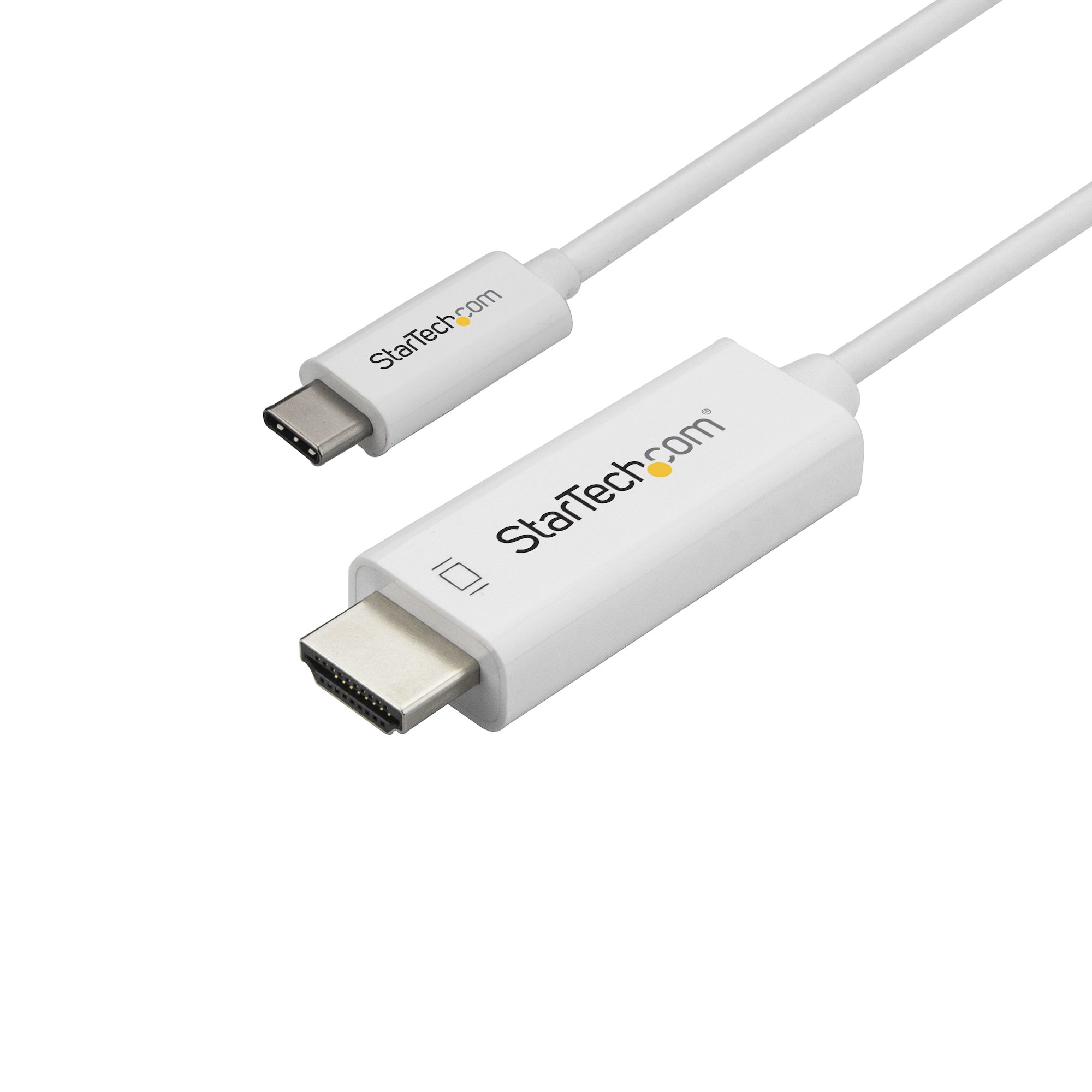 StarTech.com 1m USB-C auf HDMI Kabel - 4K bei 60Hz - Weiß, 1 m, USB Typ-C, HDMI Typ A (Standard), Männlich, Männlich, Gerade