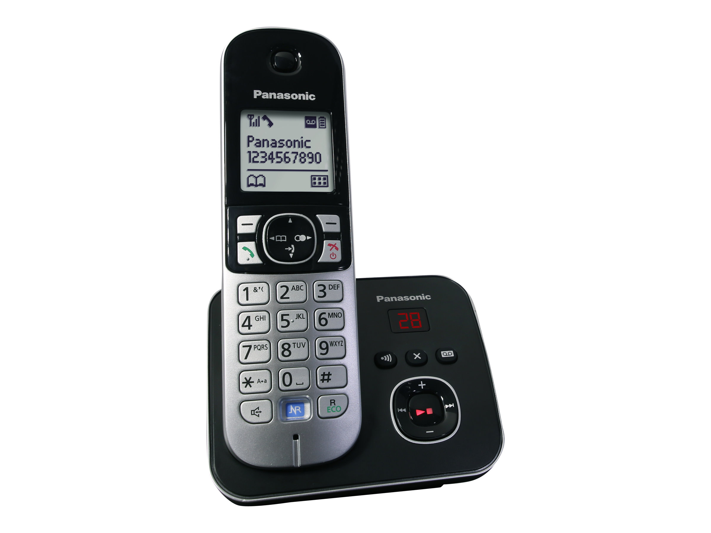 Panasonic KX-TG6821 - Schnurlostelefon - Anrufbeantworter mit Rufnummernanzeige - schwarz, Ansicht 5