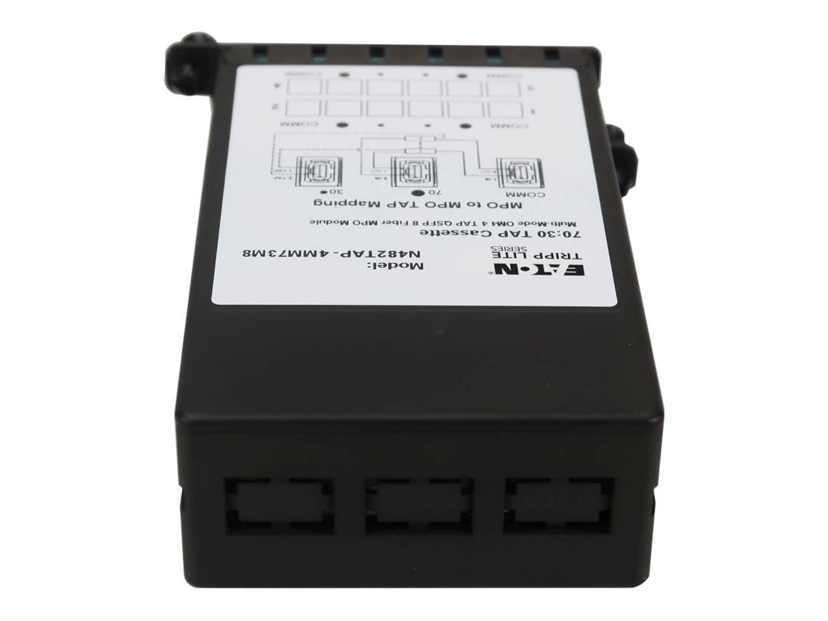Tripp Eaton Tripp Lite Series Fiber TAP Cassette - Multimode 8-Fiber MPO to MPO 4 Monitoring Ports 7030 Split