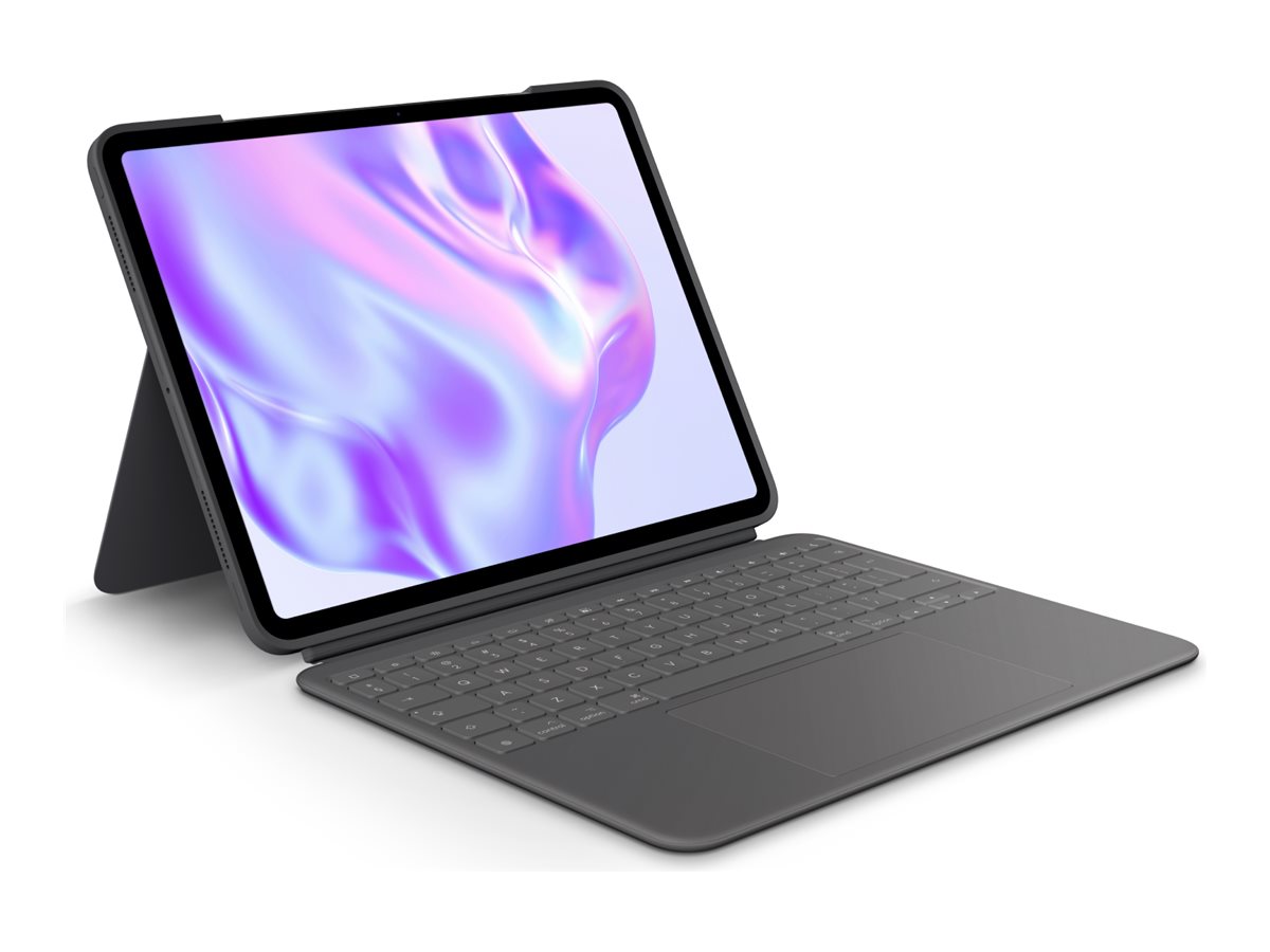 Logitech Combo Touch - Tastatur und Foliohülle - mit Trackpad - hinterleuchtet - QWERTY - Nordisch, Ansicht 2