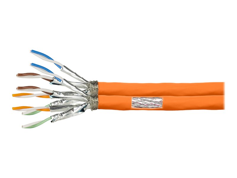 Logilink Verlegekabel S/FTP Cat7 AWG23 1000MHz,orange,duplex (CPV0063)