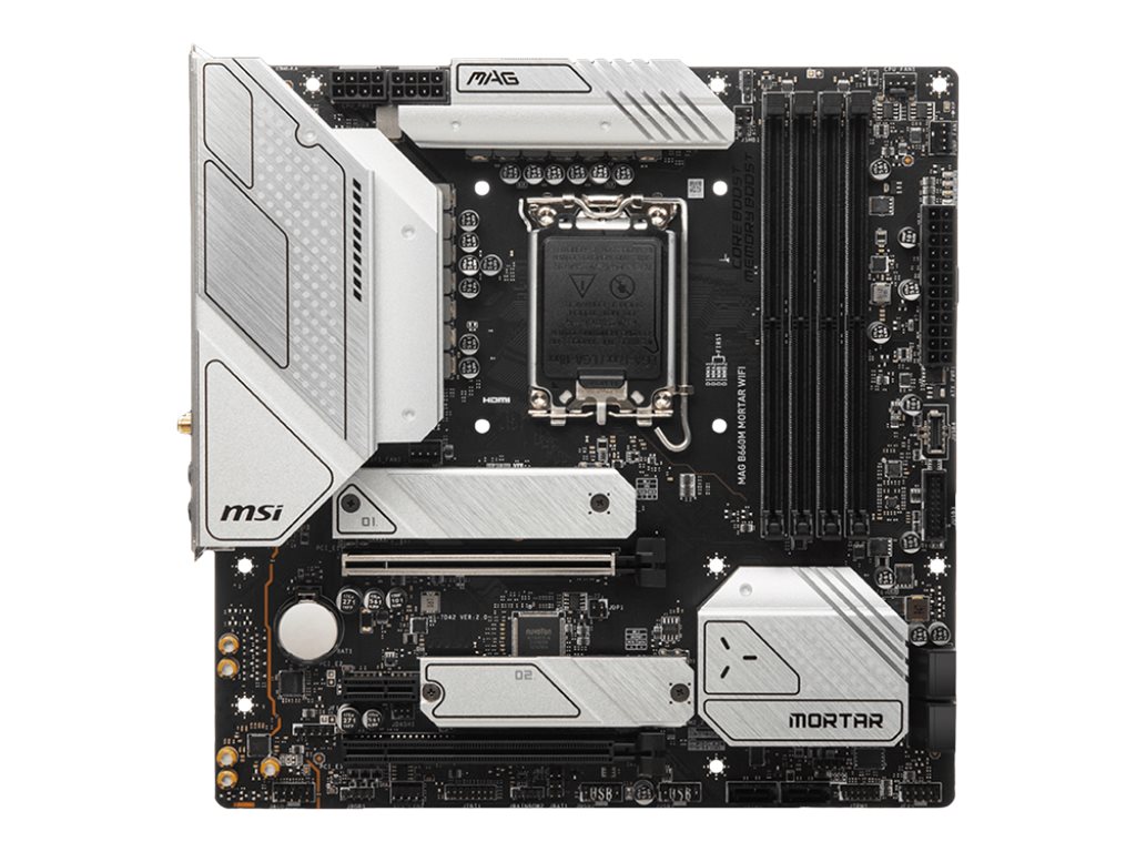 MSI MAG B660M MORTAR WIFI - Motherboard - micro ATX - LGA1700-Sockel - B660 Chipsatz - USB-C Gen2 USB 3.2 Gen 1 USB 3.2 Gen 2 USB-C Gen 2x2 - 2.5 Gigabit LAN Wi-Fi 6 Bluetooth - Onboard-Grafik (CPU erforderlich)