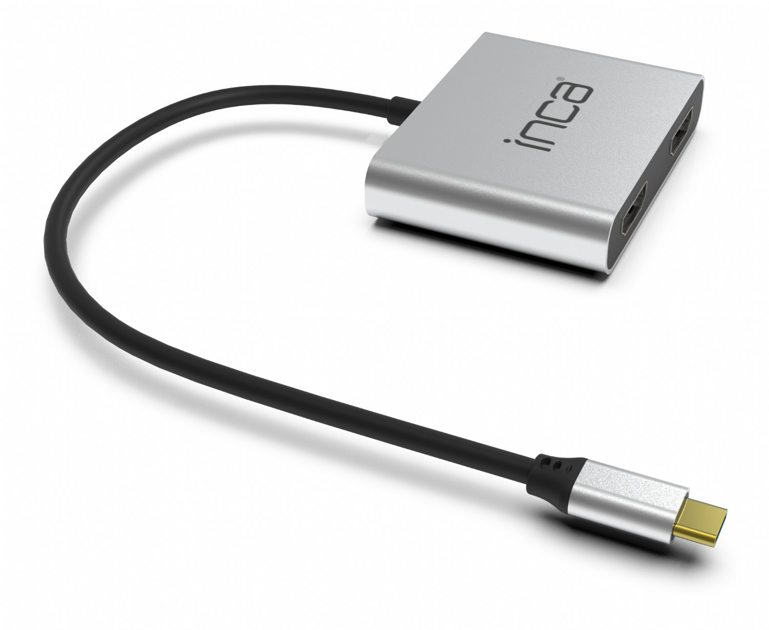 INCA Adapter ITPC-4 Typ C> 2xHDMI 4K30Hz 1xUSB-A 1xUSB-C - Adapter, Ansicht 4