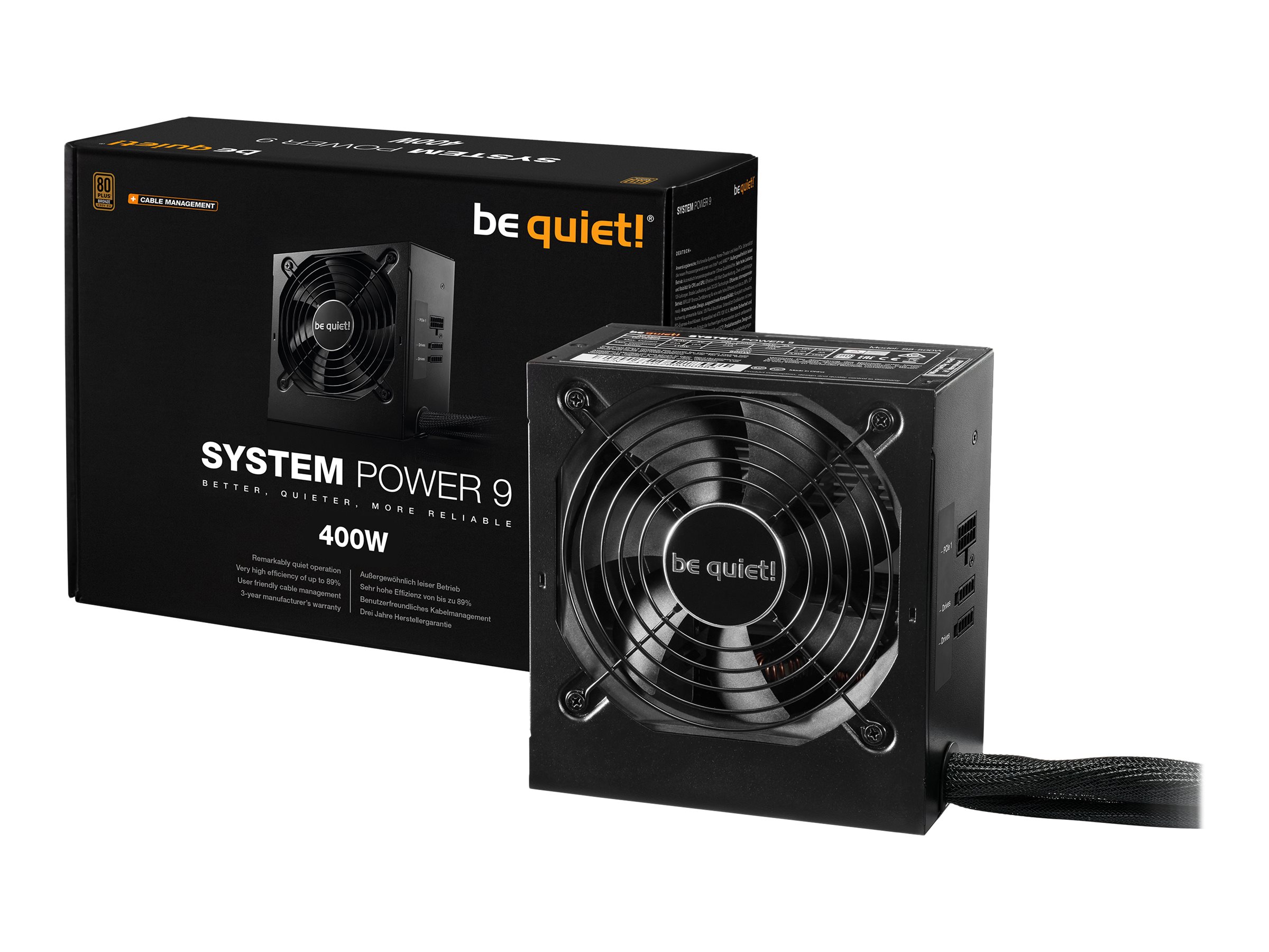 BE QUIET SYSTEM POWER 9 400W CM (BN300)