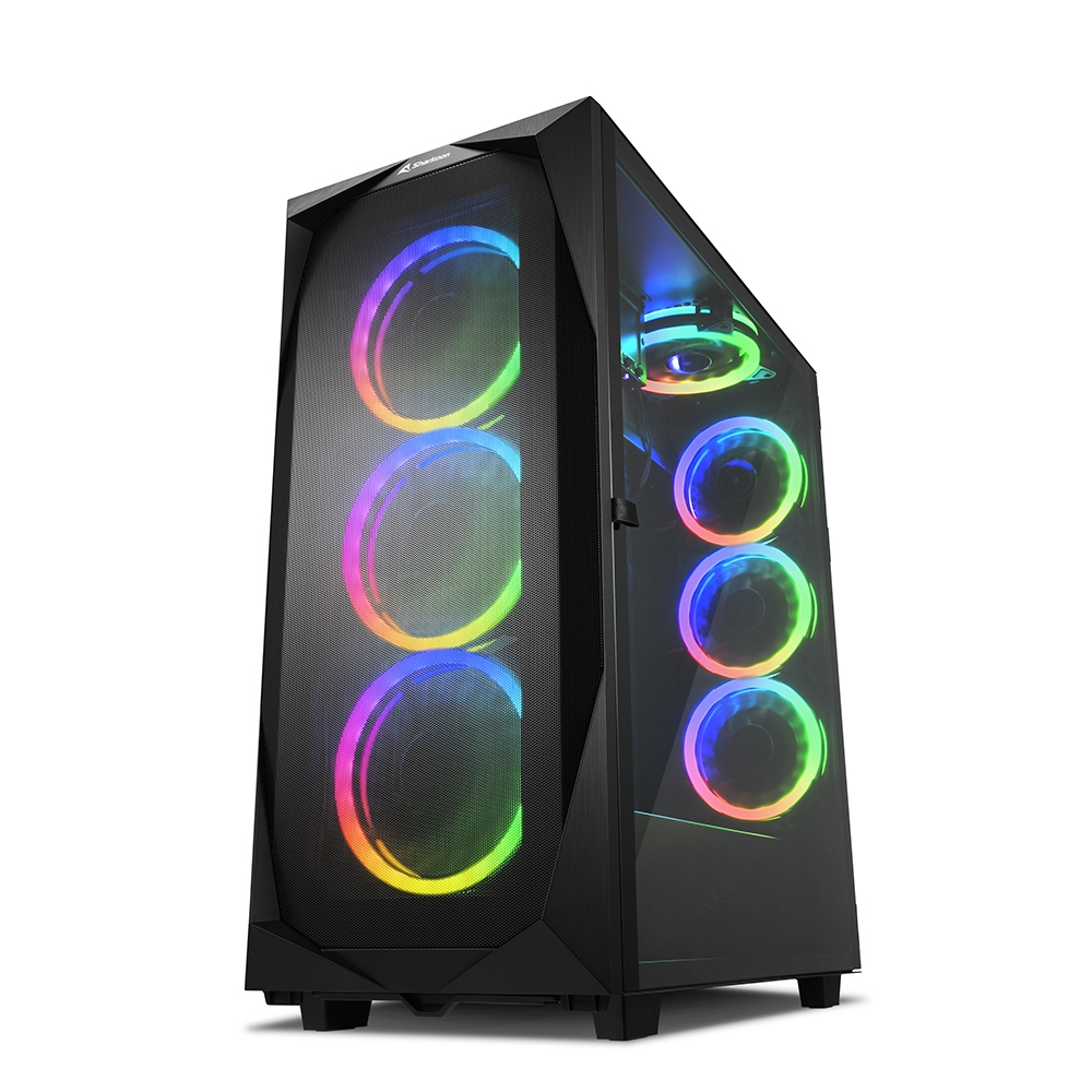 Sharkoon REV300 - Tower - E-ATX - Seitenteil mit Fenster (gehärtetes Glas), Ansicht 2